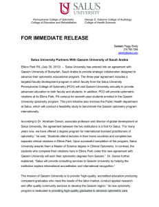 Salus University Partners With Qassim University of Saudi Arabia