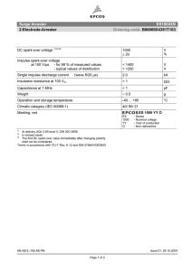 Surge Arrester ES1000XN 2-Electrode