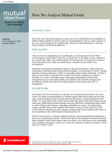 How We Analyze Mutual Funds