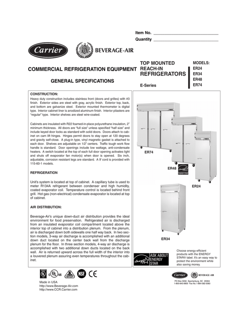 refrigerators Beverage Air