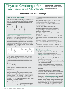 Physics Challenge: Infinite Circuit Solution