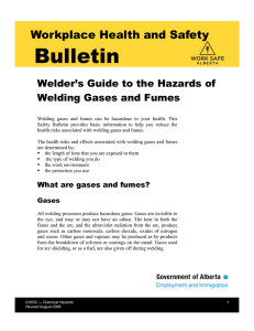 A Welder`s Guide to the Hazards of Welding Gases and Fumes