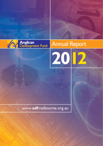 ADF Annual Report 2012 - Anglican Diocese of Melbourne