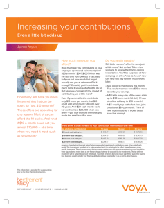 Increasing your contributions