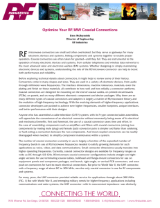 Optimize Your RF/MW Coaxial Connections