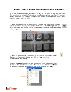 How to Create Screen Shots