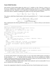 Gauss-Seidel Iteration: Solving Linear Equations