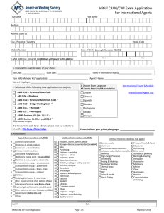 CAWI/CWI Int`l Exam Application - ABS