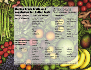 Storing Fresh Fruits and Vegetables for Better Taste