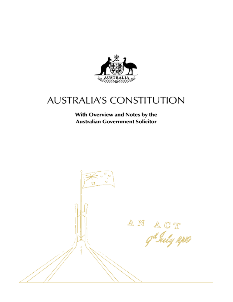 Australia`s Constitution - Parliament Of Australia