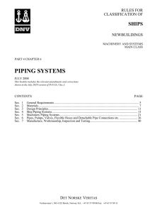 Ship Piping Systems Classification Rules - July 2008