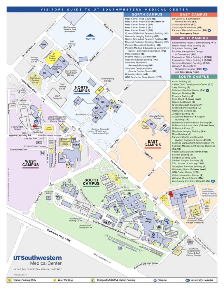 Parkland College Campus Map Campus Map - Ut Southwestern, Dallas, Tx