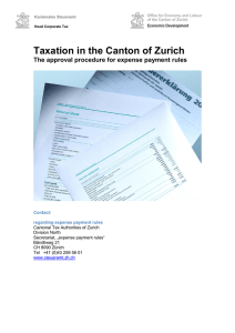 Expense payment rules 2016 - Kantonales Steueramt Zürich