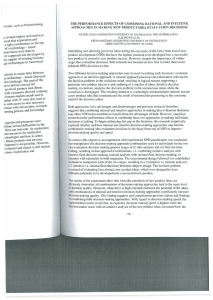 the performance effects of combining rational and intuitive