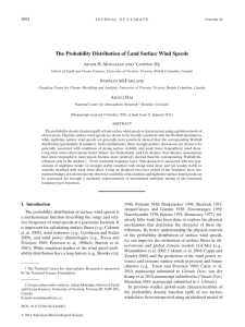 The Probability Distribution of Land Surface Wind Speeds
