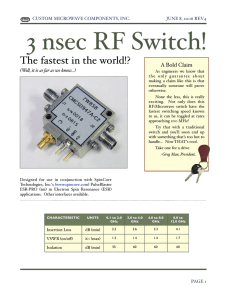 3 nsec RF Switch! - MP Associates, Inc.