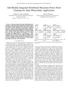 Sub-Module Integrated Distributed Maximum Power Point Tracking