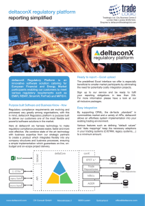 deltaconX regulatory platform reporting simplified
