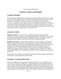 Academic Conduct and Discipline - Secure 4