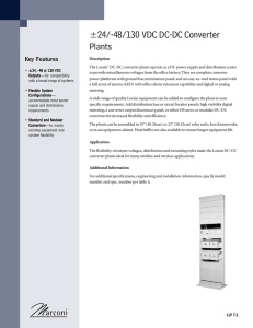 Lorain DC-DC Converter Plants Datasheet