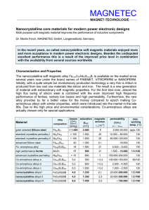Nanocrystalline Core Materials: Properties & Applications