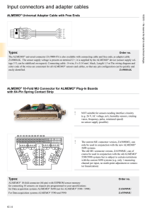 Input connectors and adapter cables