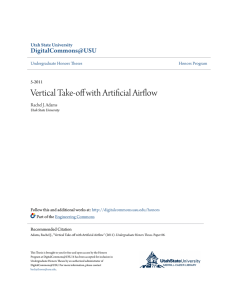 Vertical Take-off with Artificial Airflow