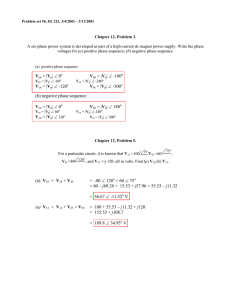 Van = |Vp| ∠ 0o Vdn = |Vp| ∠ -180o Vcn = |Vp| ∠
