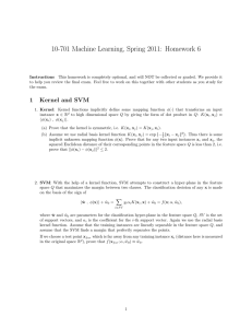 10-701 Machine Learning, Spring 2011: Homework 6
