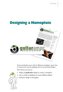 Designing a Nameplate
