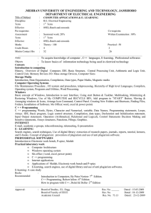 Syllabus B.E Electrical (1st to 8th Term)