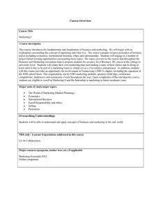 Course Overview Overarching Understandings