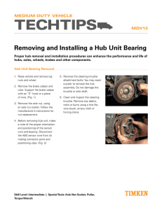 MDV13 Removing and Installing a Hub Unit Bearing