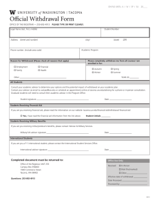 Official Withdrawal Form