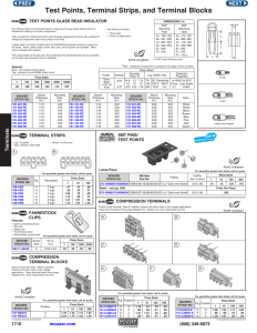 Test Points, Terminal Strips, and Terminal Blocks