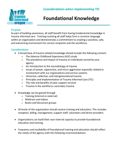 Foundational Knowledge - Trauma Informed Oregon