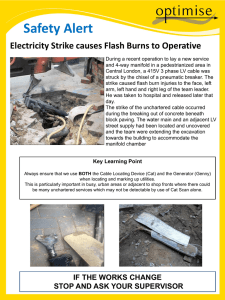 Electricity strike causes flash burns