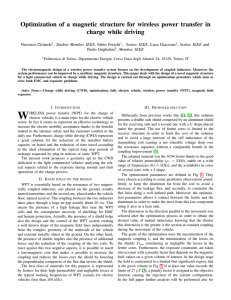 Optimization of a magnetic structure for wireless