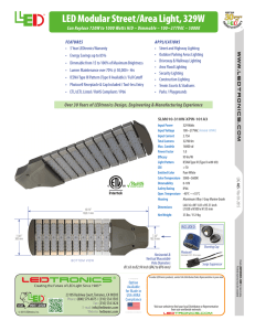 LED Modular Street/Area Light, 329W