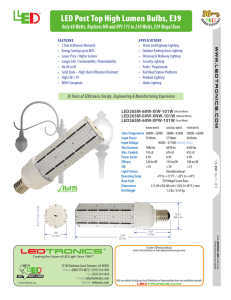 LED Post Top High Lumen Bulbs, E39