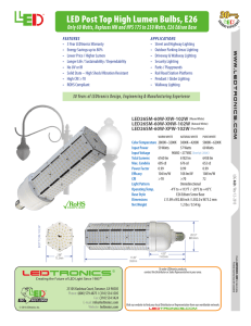 LED Post Top High Lumen Bulbs, E26