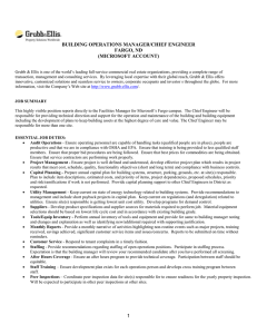 1 BUILDING OPERATIONS MANAGER/CHIEF ENGINEER FARGO