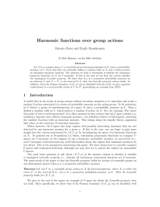 Harmonic functions over group actions