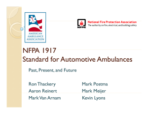 NFPA 1917 Standard for Automotive Ambulances