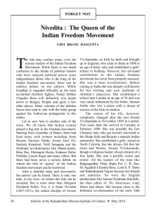 Nivedita : The Queen of the Indian Freedom Movement