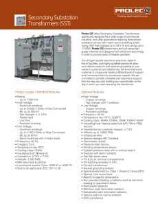Prolec GE Secondary Substation Transformers Datasheet