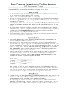 Exam Proctoring Instructions - Department of Physics | Oregon State