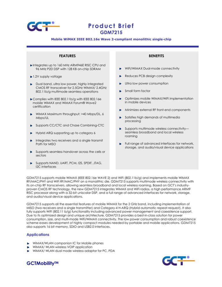 Product Brief GCT Semiconductor