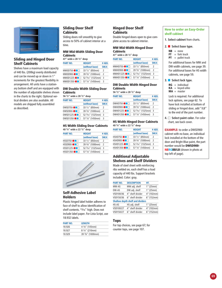 Hinged Door Shelf Additional Adjustable Shelves