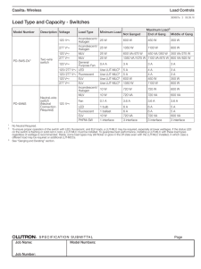 Caséta Wireless In-Wall Switch SPEC (369831)